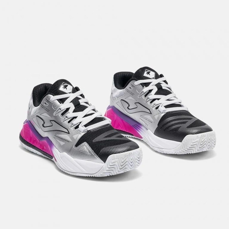 Joma TSPILS2612OM Spin Kadın Padel Ayakkabısı Gümüş/Mor