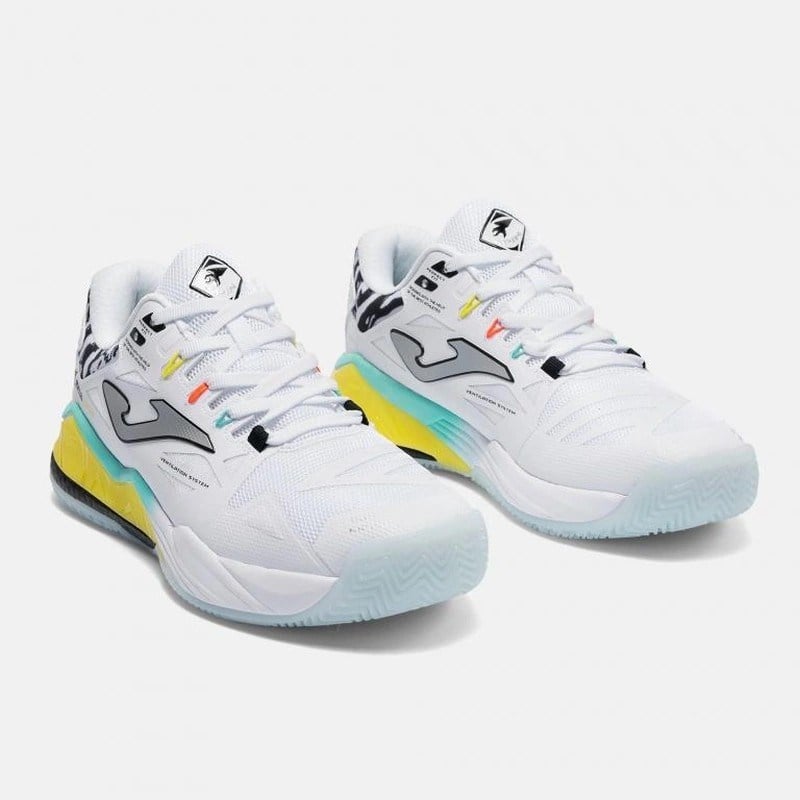 Joma TSPINS2602OM Spin Erkek Padel Ayakkabısı Beyaz/Sarı