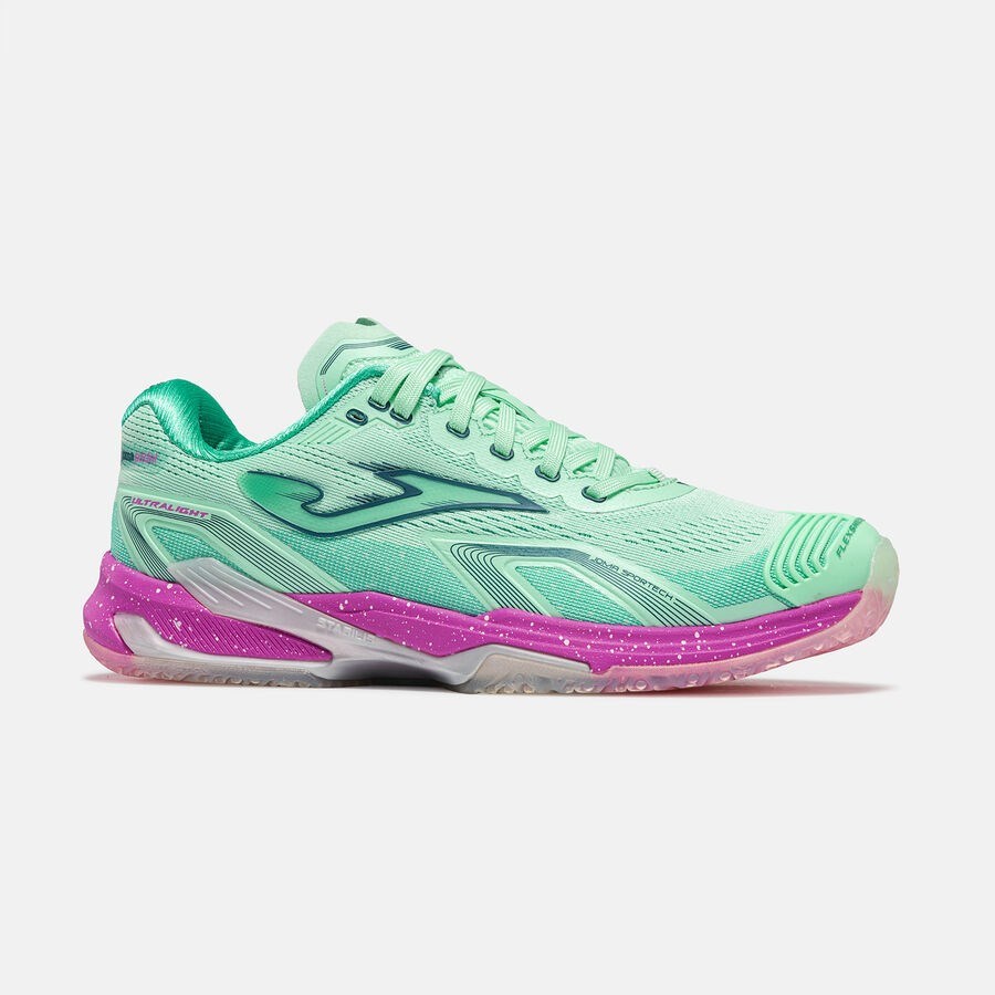 Joma TULLS2627OM Ultra Light Lady Toprak Kort Tenis & Padel Kadın Ayakkabısı - Turkuaz/Pembe