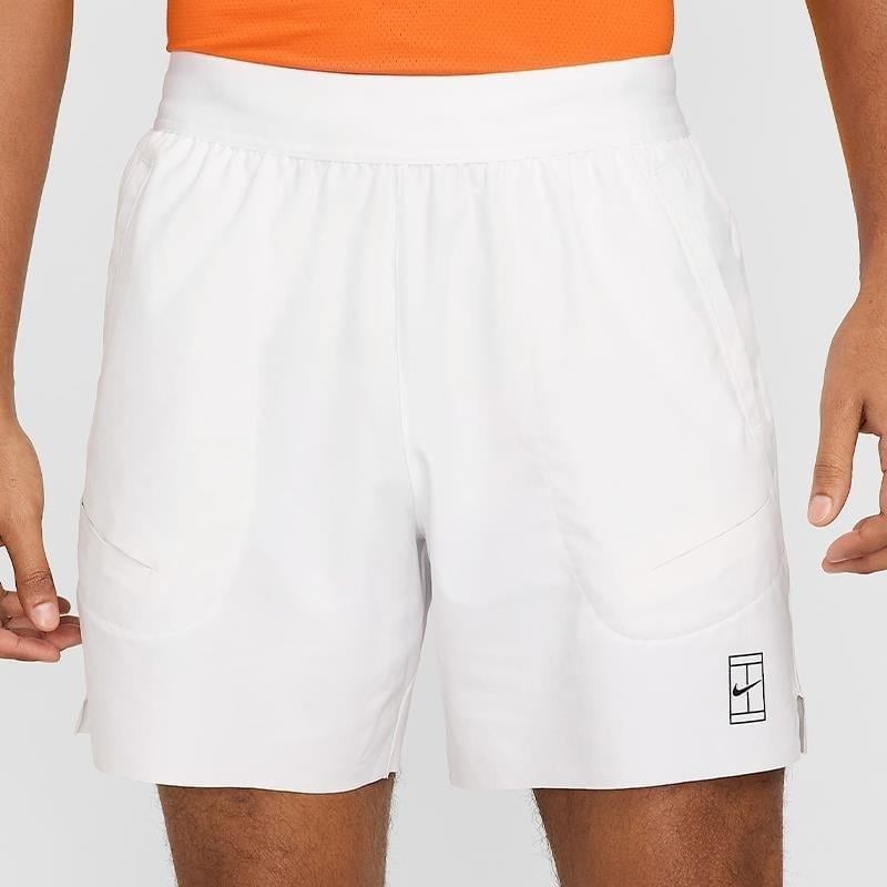 NIKE Court FZ6913-100 Dri-FIT Erkek Beyaz Tenis Şort