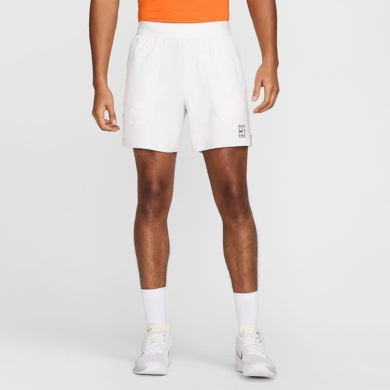 NIKE Court FZ6913-100 Dri-FIT Erkek Beyaz Tenis Şort