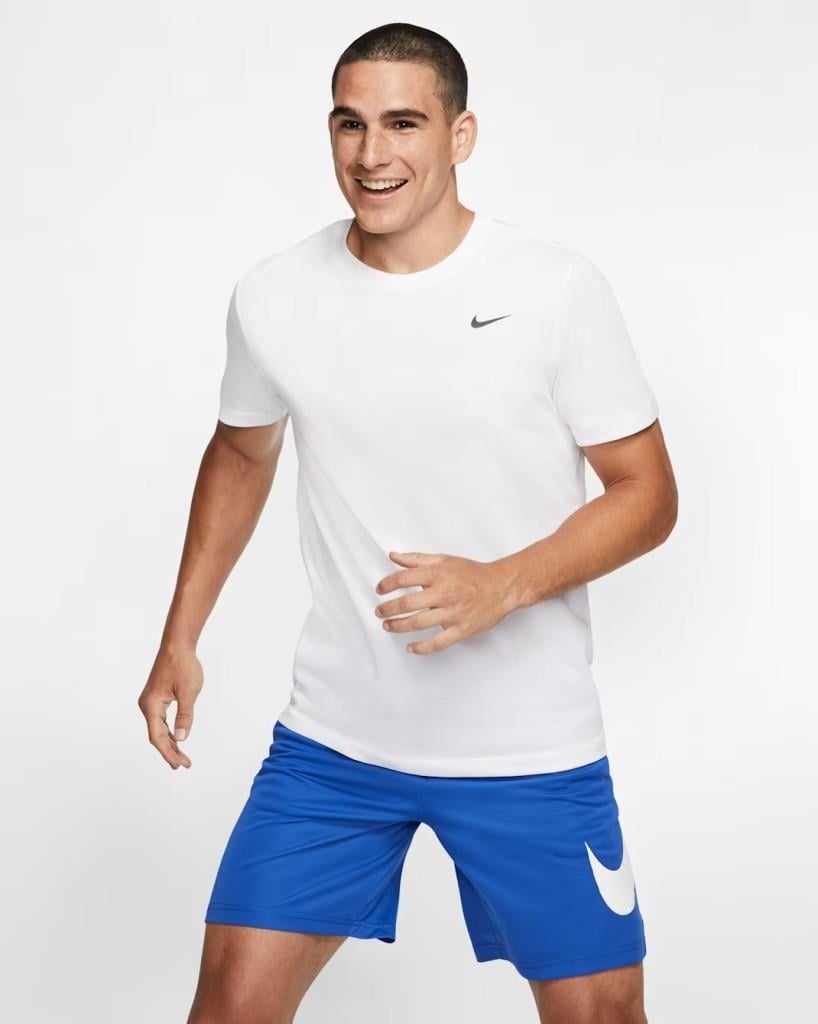 Nike Dri-FIT AR6029-100 Erkek Fitness Tişörtü - Beyaz