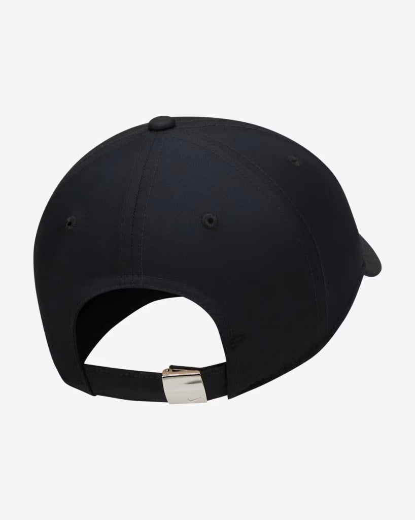 Nike Dri-FIT Club FB5372-010 Yumuşak Metal Swoosh Şapka - Siyah