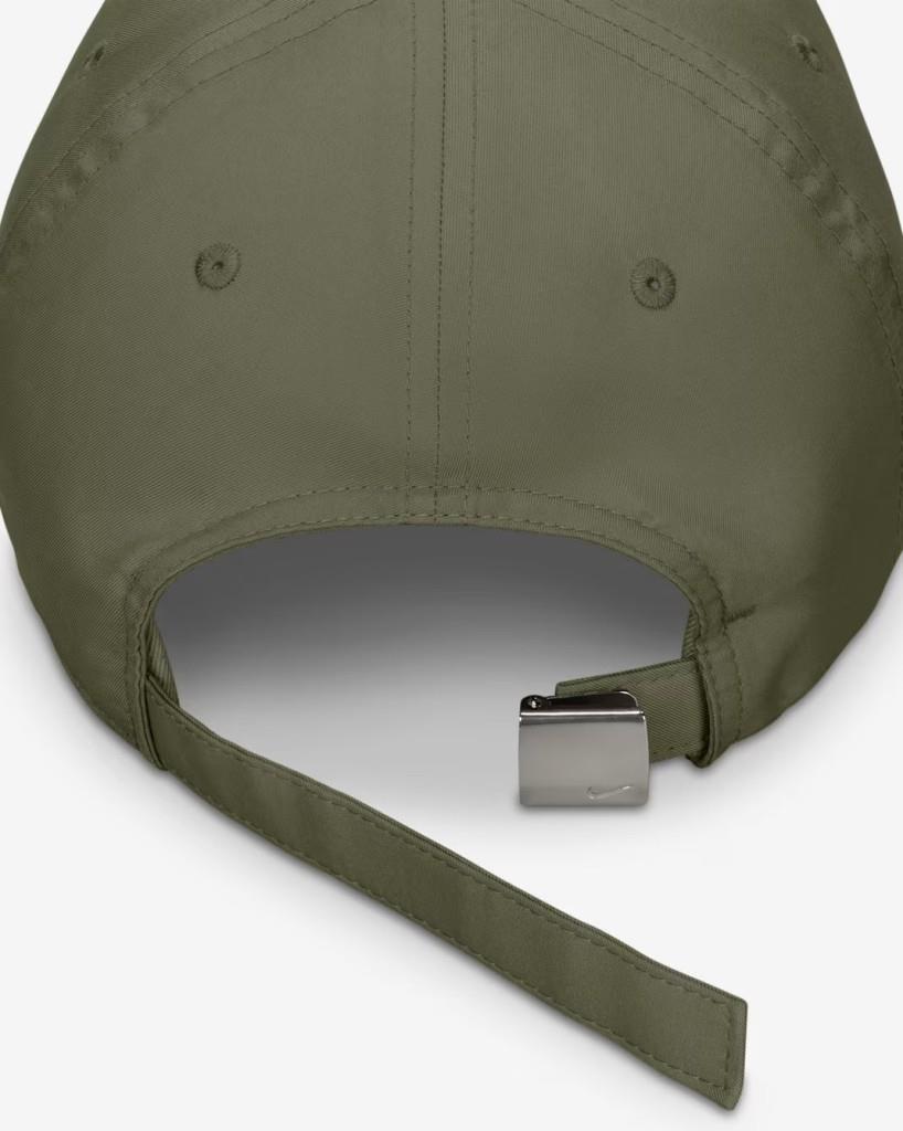 Nike Dri-FIT Club FB5372-222 Yumuşak Metal Swoosh Şapka - Medium Olive