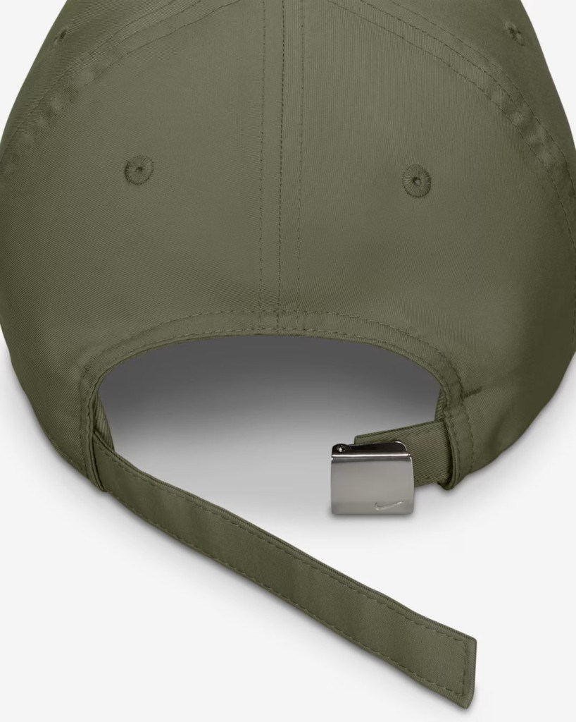 Nike Dri-FIT Club FB5372-222 Yumuşak Metal Swoosh Şapka - Medium Olive