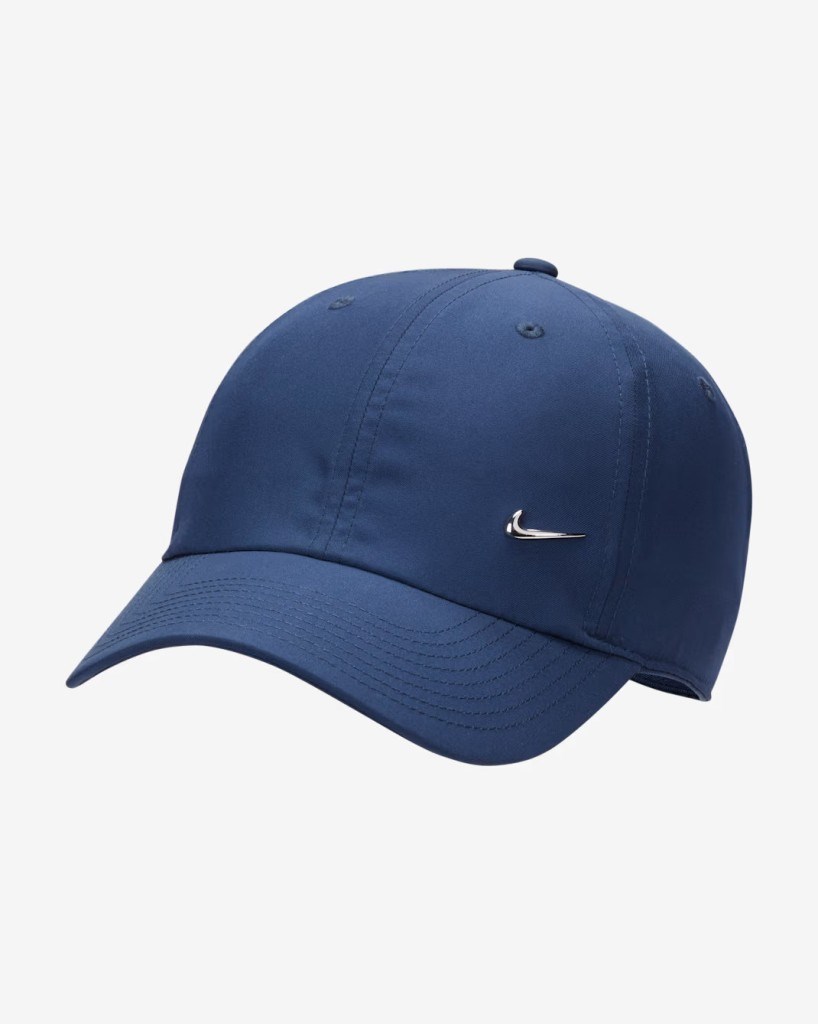 Nike Dri-FIT Club FB5372-410 Yumuşak Metal Swoosh Şapka - Midnight Navy