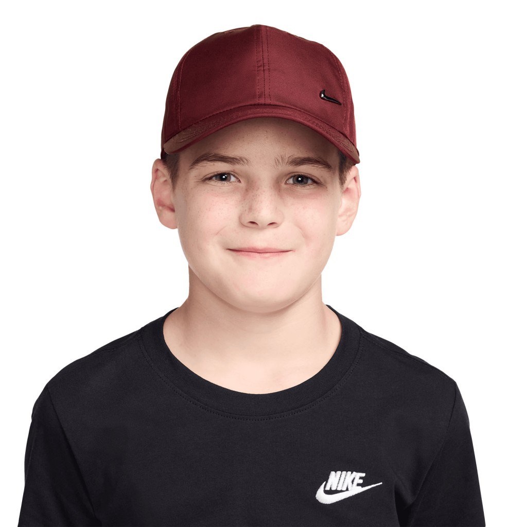Nike Dri-FIT Club Metal Swoosh Çocuk Şapkası (Bordo) FB5064-619