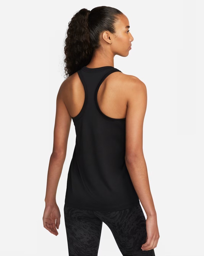 Nike Dri-FIT DX0706-010 Yarışçı Sırtlı Kadın Atleti - Siyah