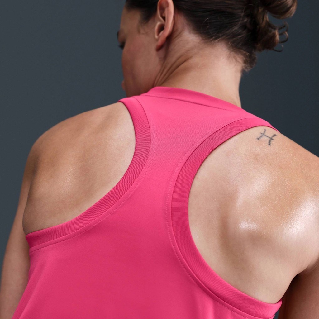 Nike Dri-FIT DX0706-666 Yarışçı Sırtlı Kadın Atleti - Pembe