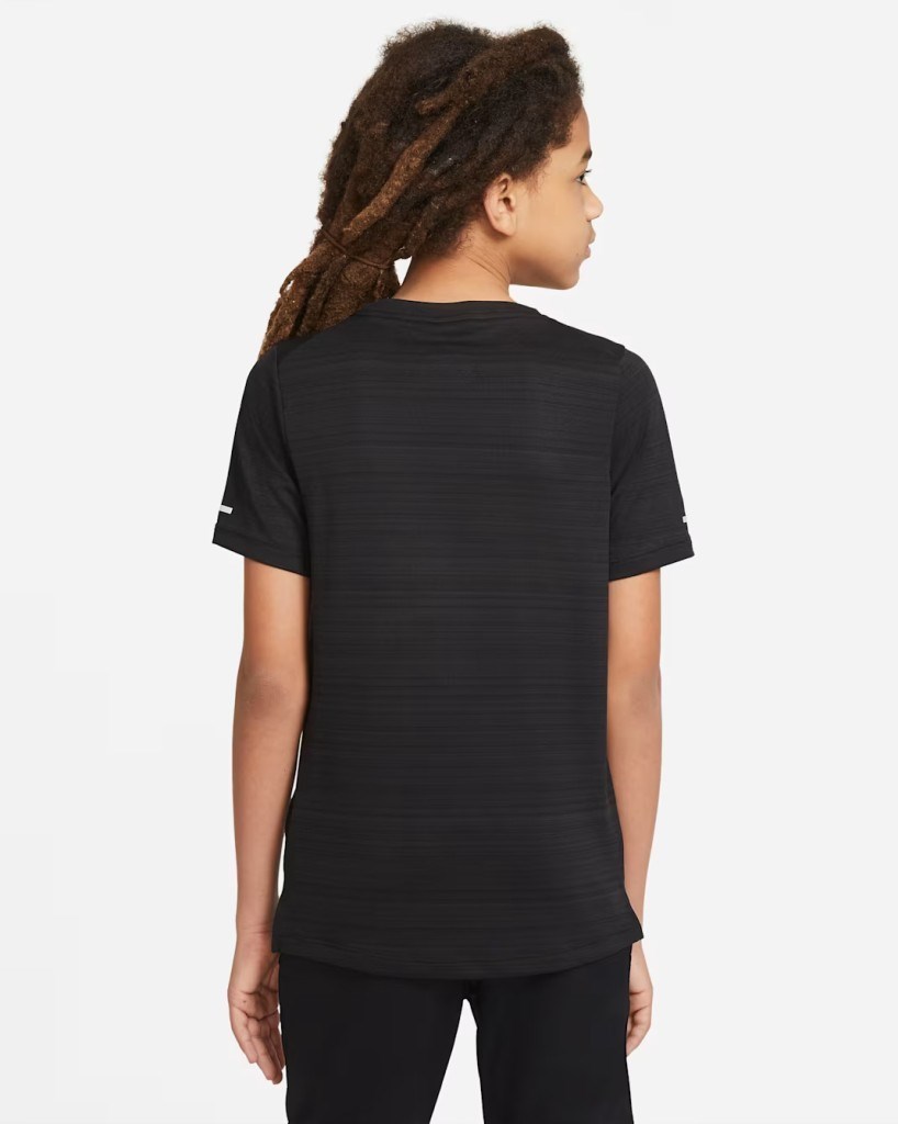 Nike Dri-FIT Miler DD3055-010 Büyük Çocuk (Erkek) Tişört - Siyah