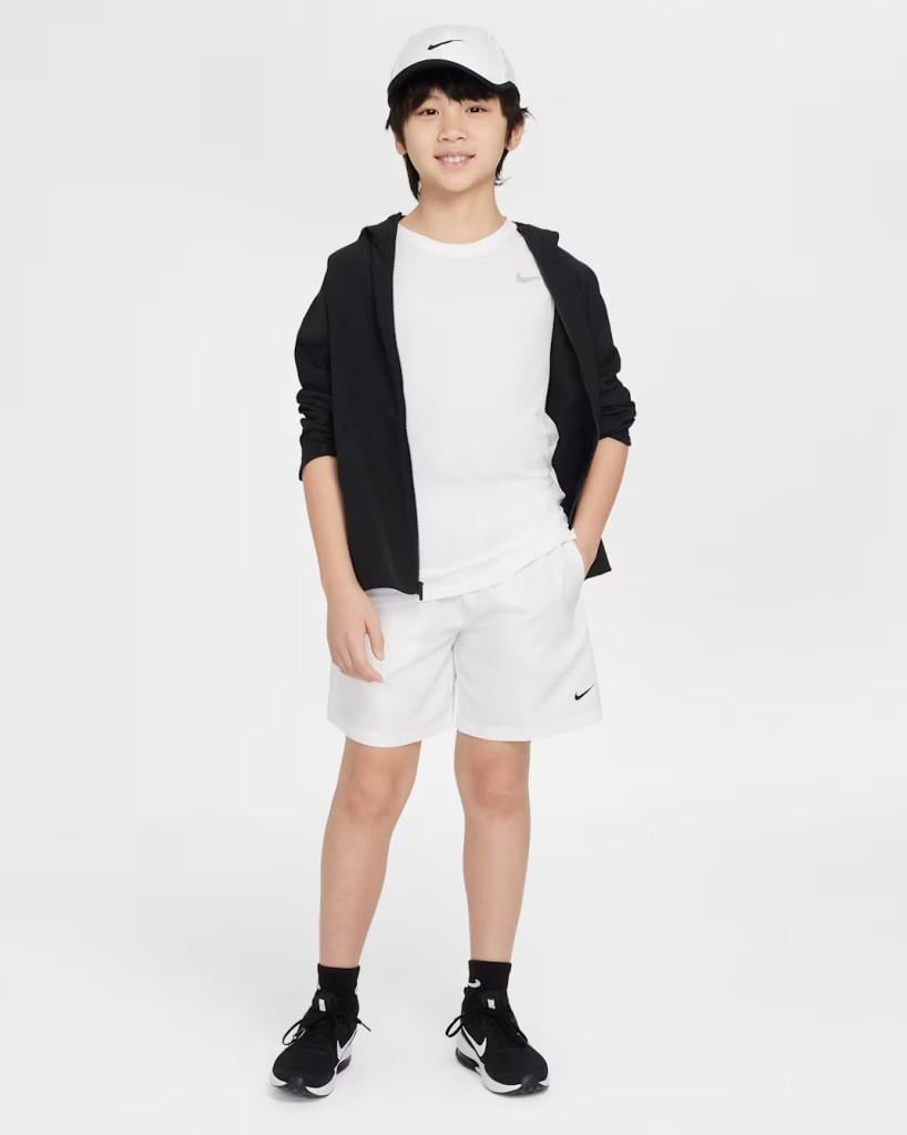 Nike Dri-FIT Miler DD3055-100 Büyük Çocuk (Erkek) Tişört - Beyaz