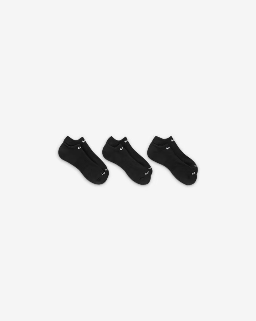 Nike Everyday Plus Cushion SX6889-010 Antrenman No-Show Çorapları (3 Çift)