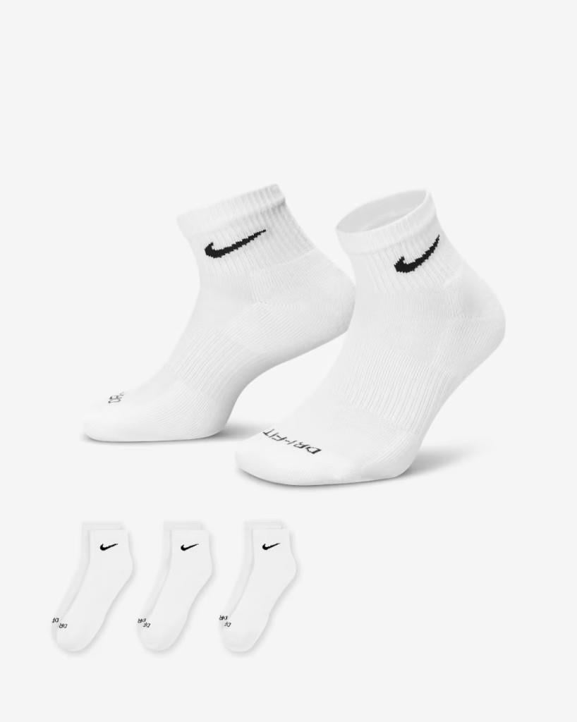Nike Everyday Plus Destekli Antrenman Bilek Çorapları (3 Çift) Beyaz SX6890-100