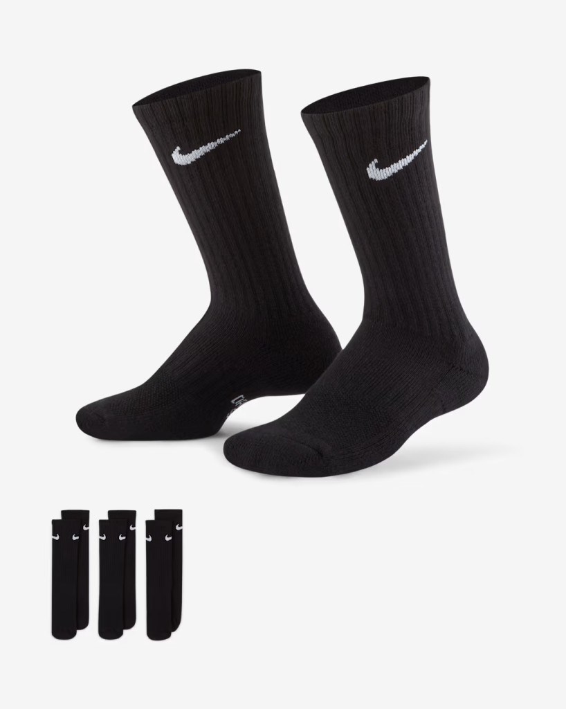 Nike Everyday SX6842-010 Çocuk Yastıklı Crew Çorapları (3 Çift)