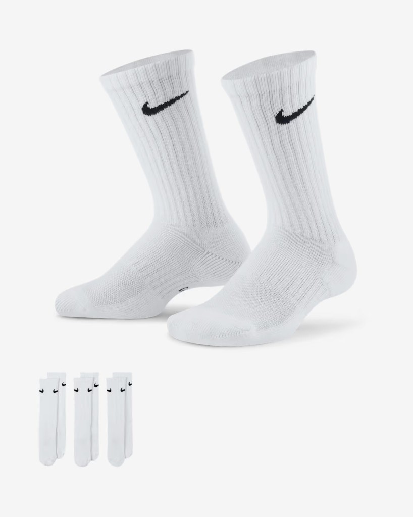Nike Everyday SX6842-100 Çocuk Yastıklı Crew Çorapları (3 Çift)