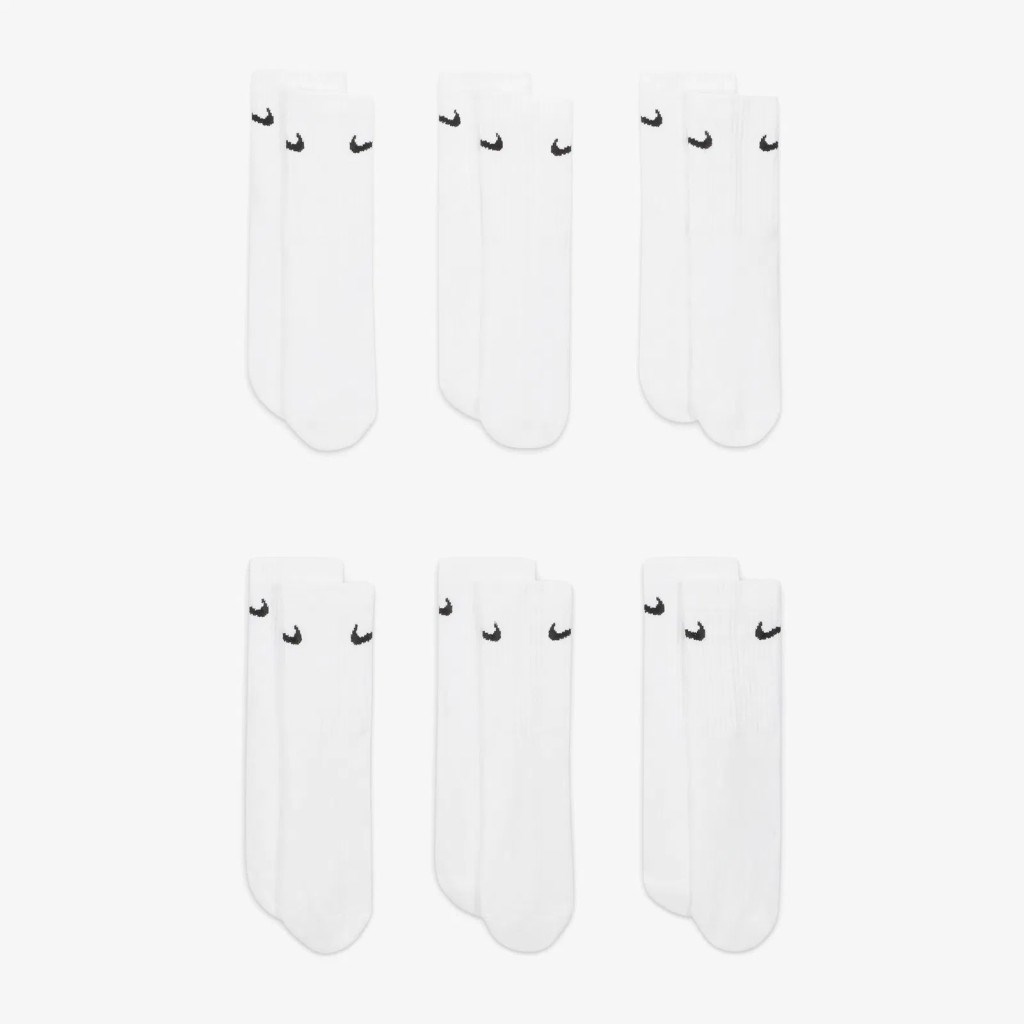 Nike Everyday SX6910-100 Çocuk Yastıklı Crew Çorapları (6 Çift)