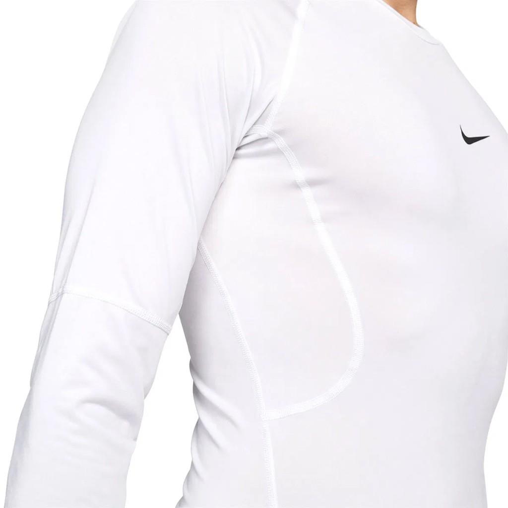 NIKE  FB7919-100 Pro Dri-FIT Erkek Beyaz Uzun Kollu Tişört