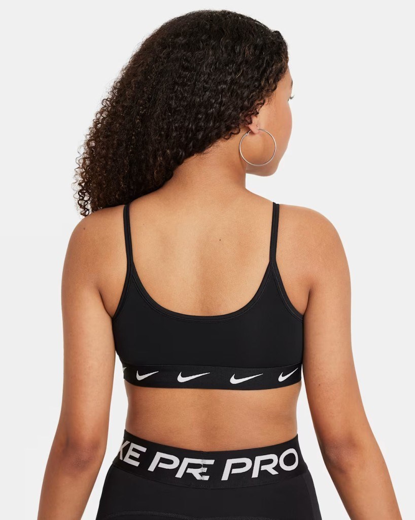 Nike FD2276-010 One Kız Çocuk Spor Sütyeni - Siyah