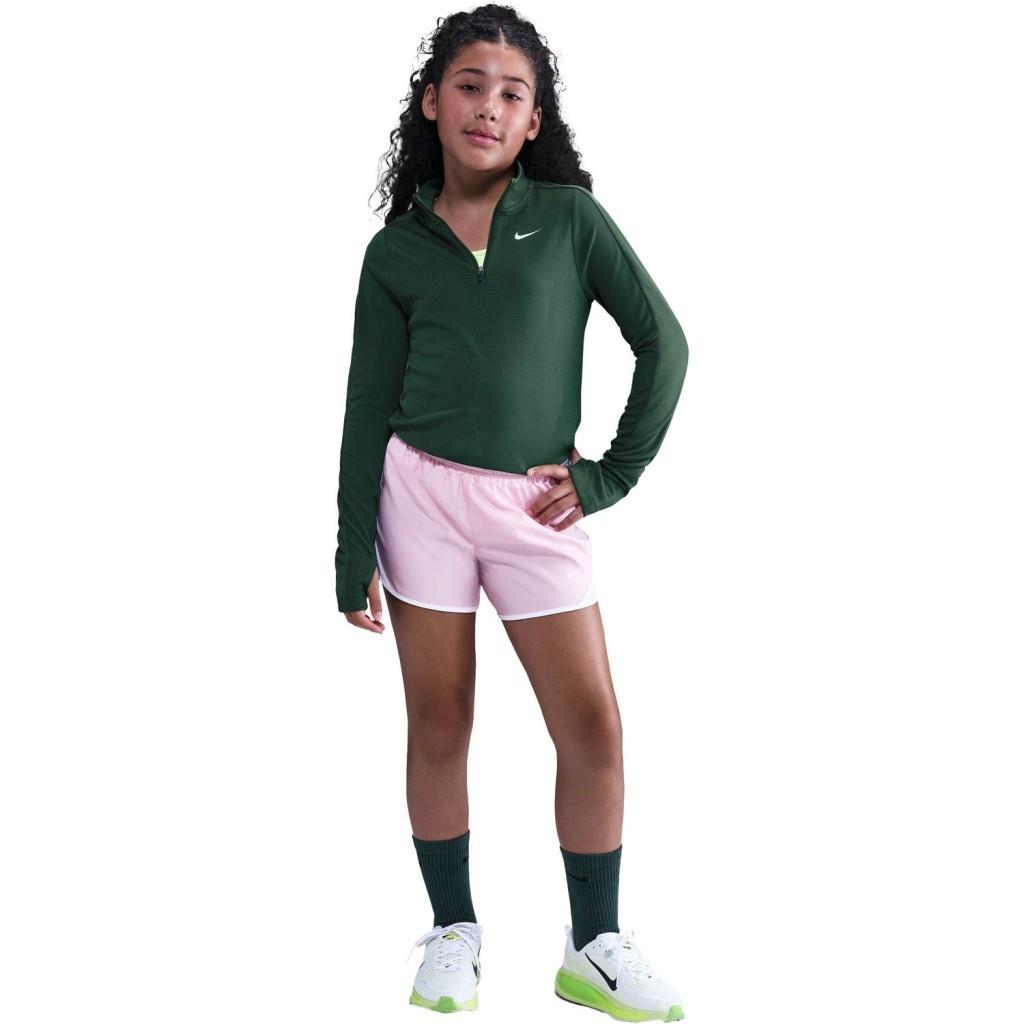 Nike FD2853-323 Dri-FIT Uzun Kollu Çeyrek Fermuarlı Kız Çocuk Üstü - Yeşil