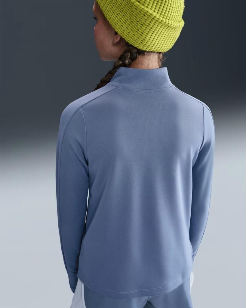 Nike FD2853-499 Dri-FIT Uzun Kollu Çeyrek Fermuarlı Kız Çocuk Üstü - Lila