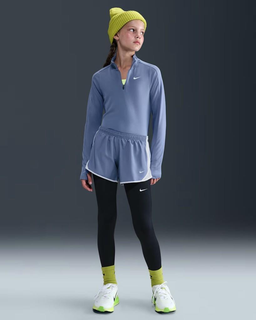 Nike FD2853-499 Dri-FIT Uzun Kollu Çeyrek Fermuarlı Kız Çocuk Üstü - Lila