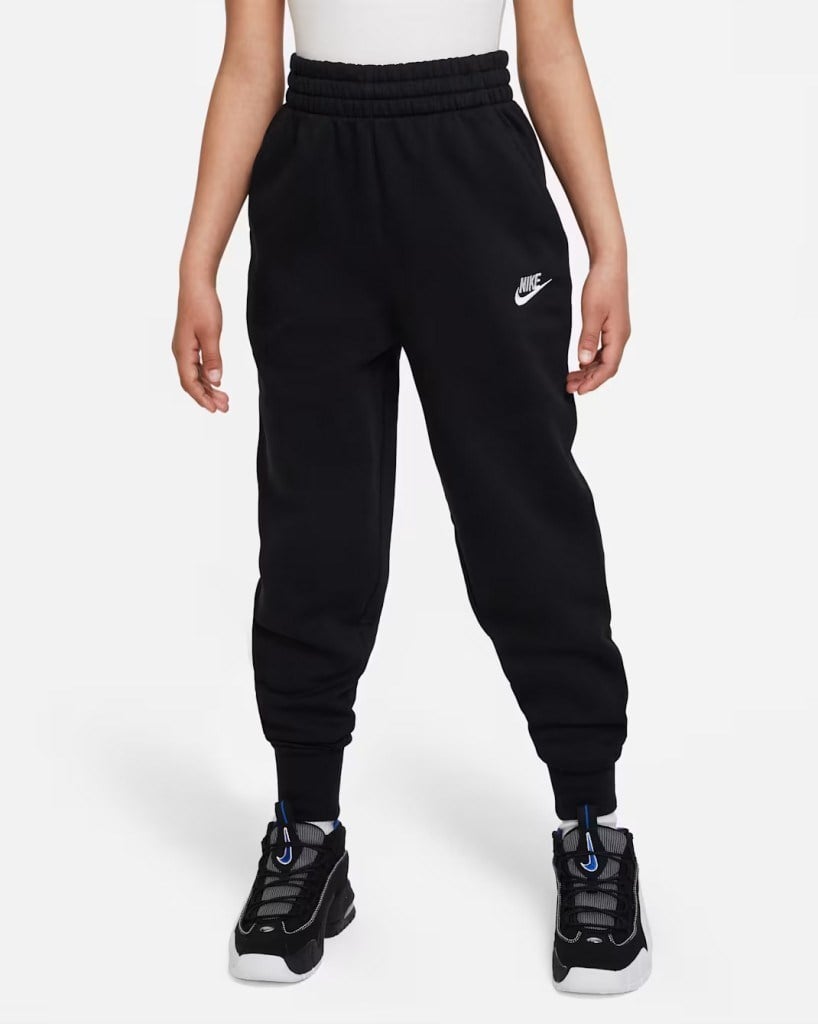 Nike FD2921-010 Sportswear Club Fleece Büyük Kız Çocuk Yüksek Belli Dar Kesim Pantolon - Siyah