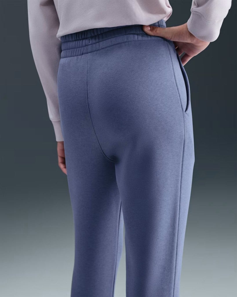 Nike FD2921-499 Sportswear Club Fleece Büyük Kız Çocuk Yüksek Belli Dar Kesim Pantolon - Lila