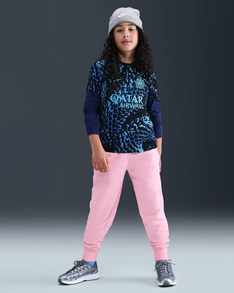 NIKE FD2921-690 Club Fleece Yüksek Belli Genç Kız Pembe Eşofman Altı