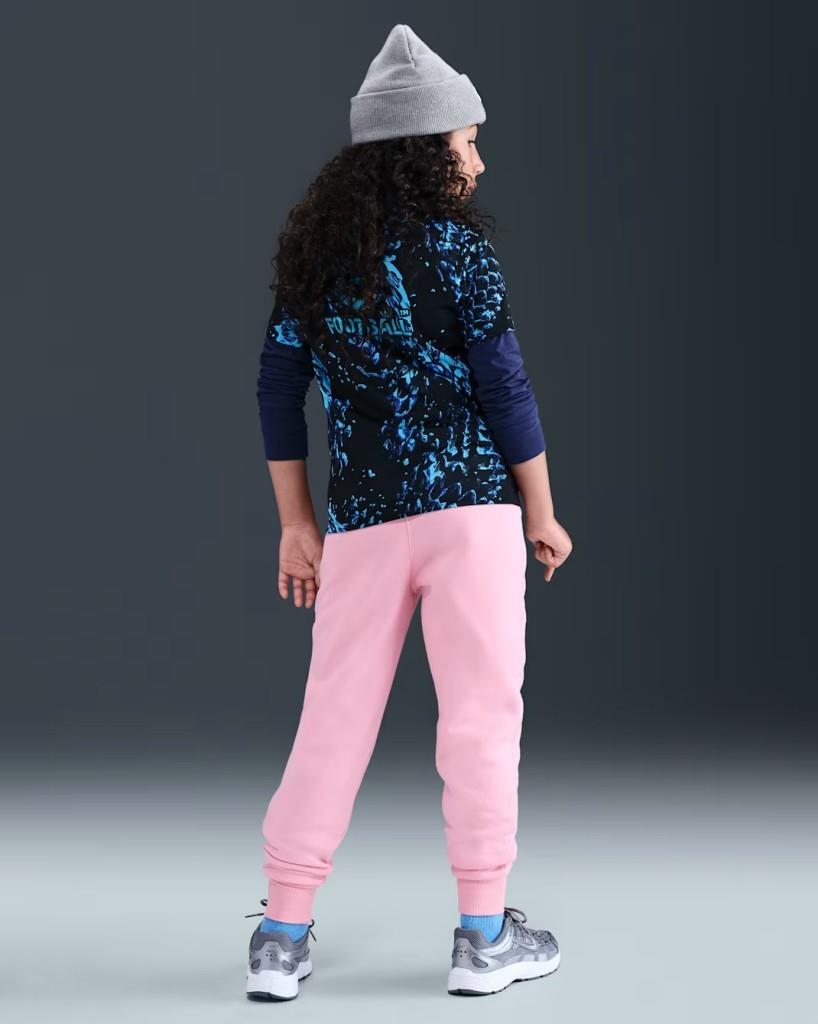 NIKE FD2921-690 Club Fleece Yüksek Belli Genç Kız Pembe Eşofman Altı