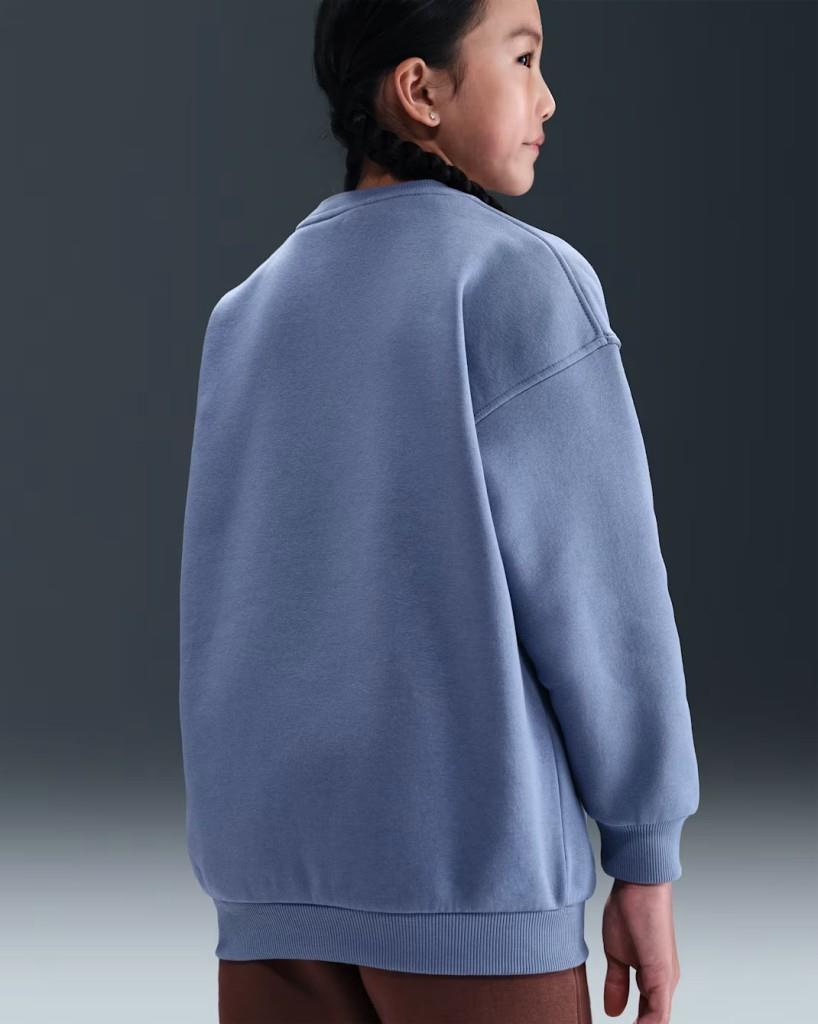 Nike FD2923-499 Sportswear Club Fleece Büyük Çocuk Bol Kesimli Sweatshirt - Lila