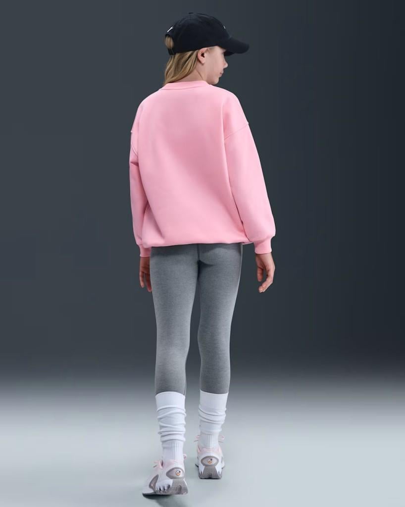 Nike FD2923-690 Sportswear Club Fleece Büyük Çocuk Bol Kesimli Sweatshirt - Pembe