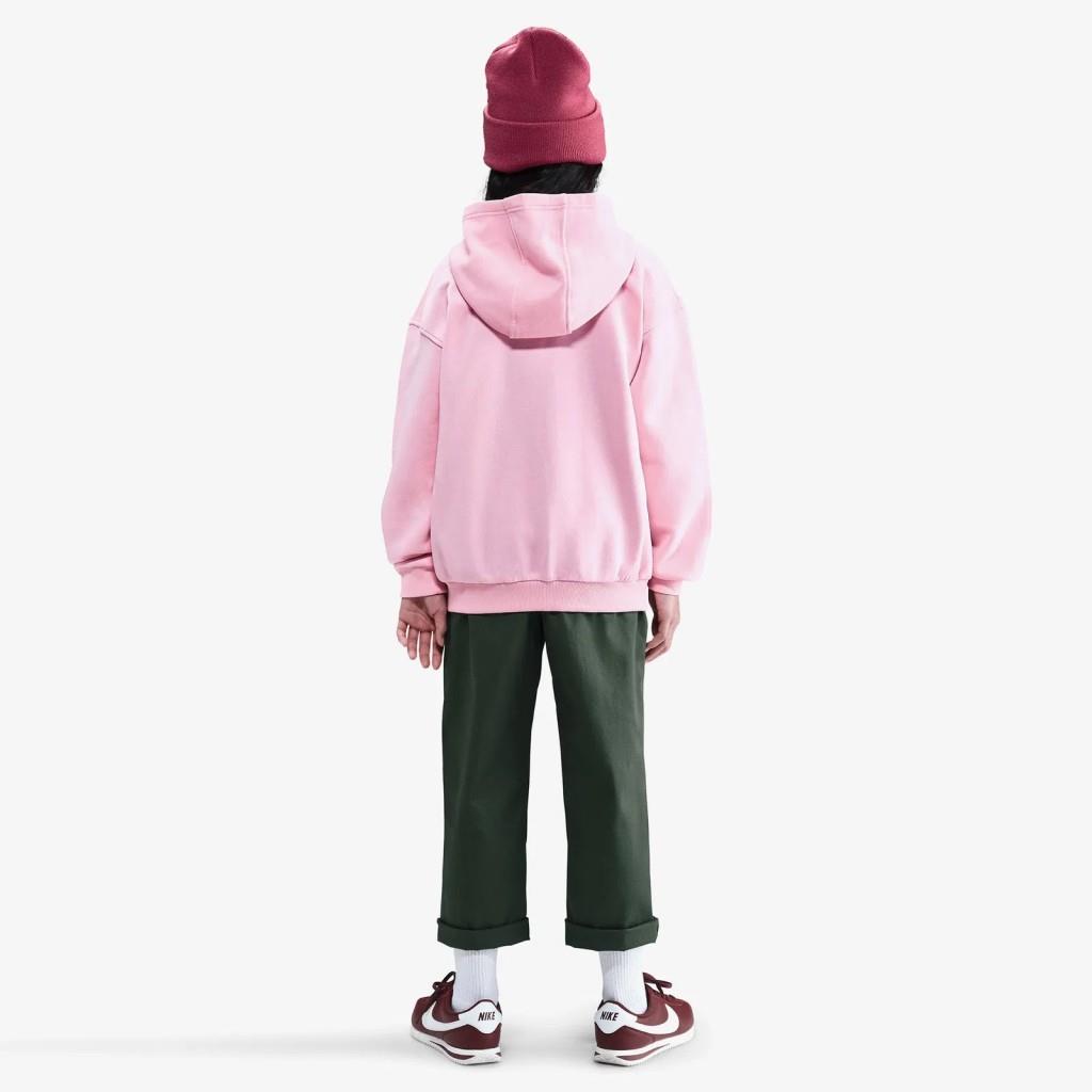 NIKE  FD2931-690 Club Fleece Genç Çocuk Pembe Kapüşonlu Sweat