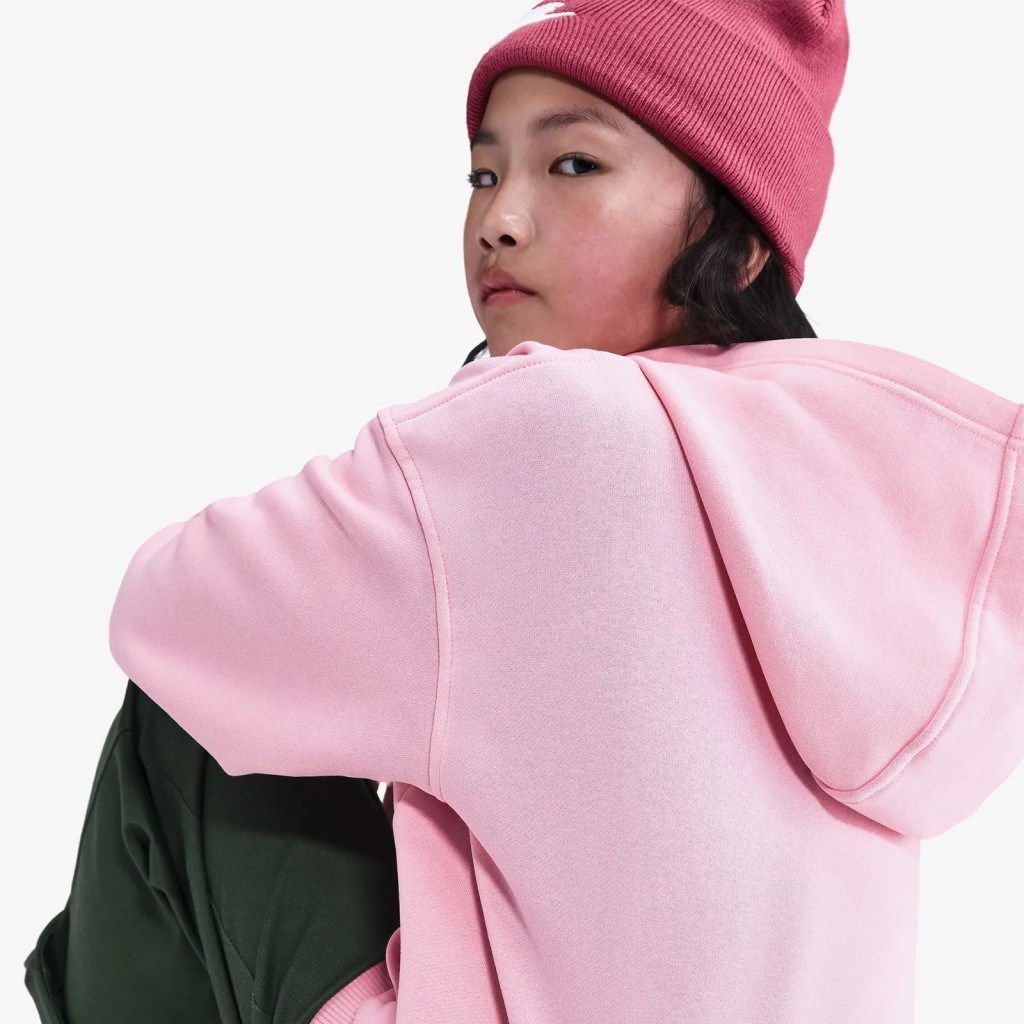 NIKE  FD2931-690 Club Fleece Genç Çocuk Pembe Kapüşonlu Sweat