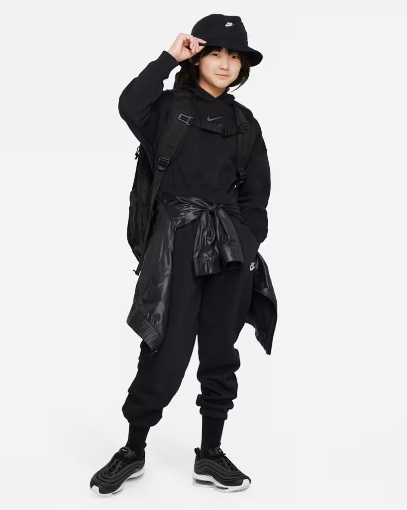 Nike FD2933-010 Sportswear Club Fleece Bol Kesimli Genç Çocuk Eşofman Altı - Siyah