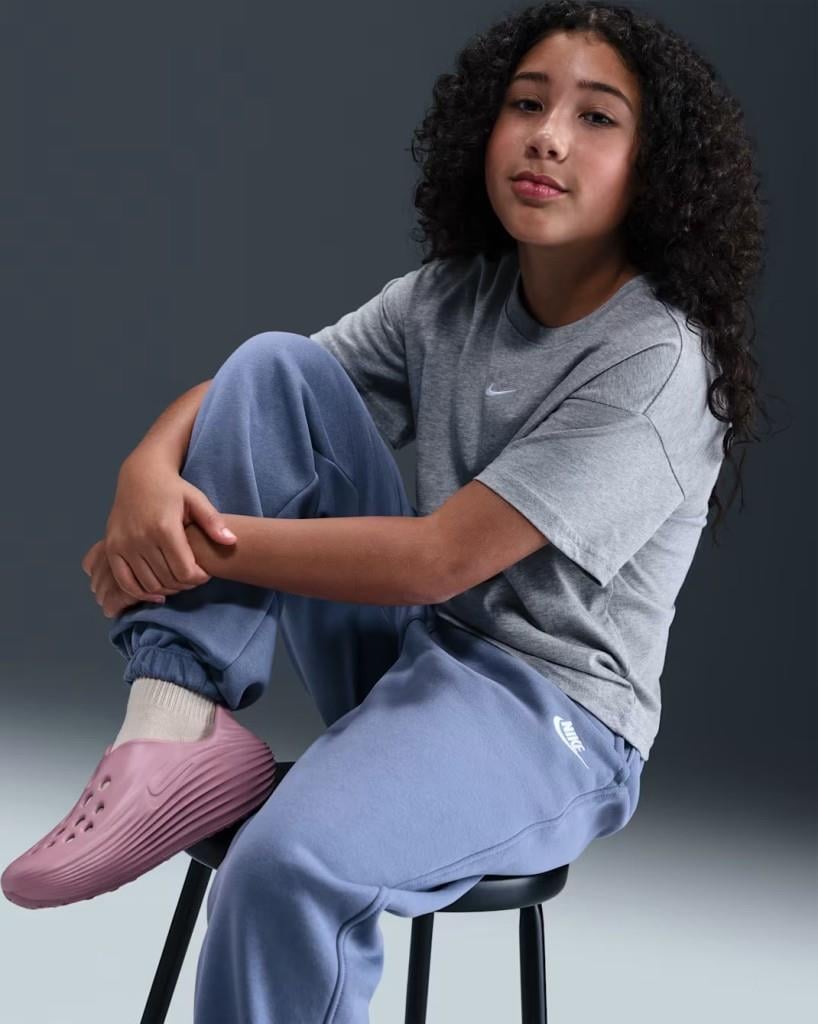 Nike FD2933-499 Sportswear Club Fleece Bol Kesimli Genç Çocuk Eşofman Altı - Lila