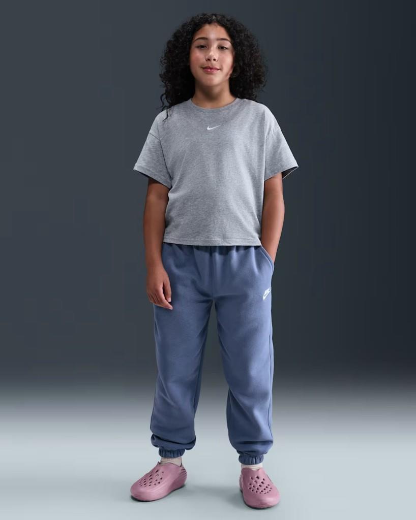 Nike FD2933-499 Sportswear Club Fleece Bol Kesimli Genç Çocuk Eşofman Altı - Lila