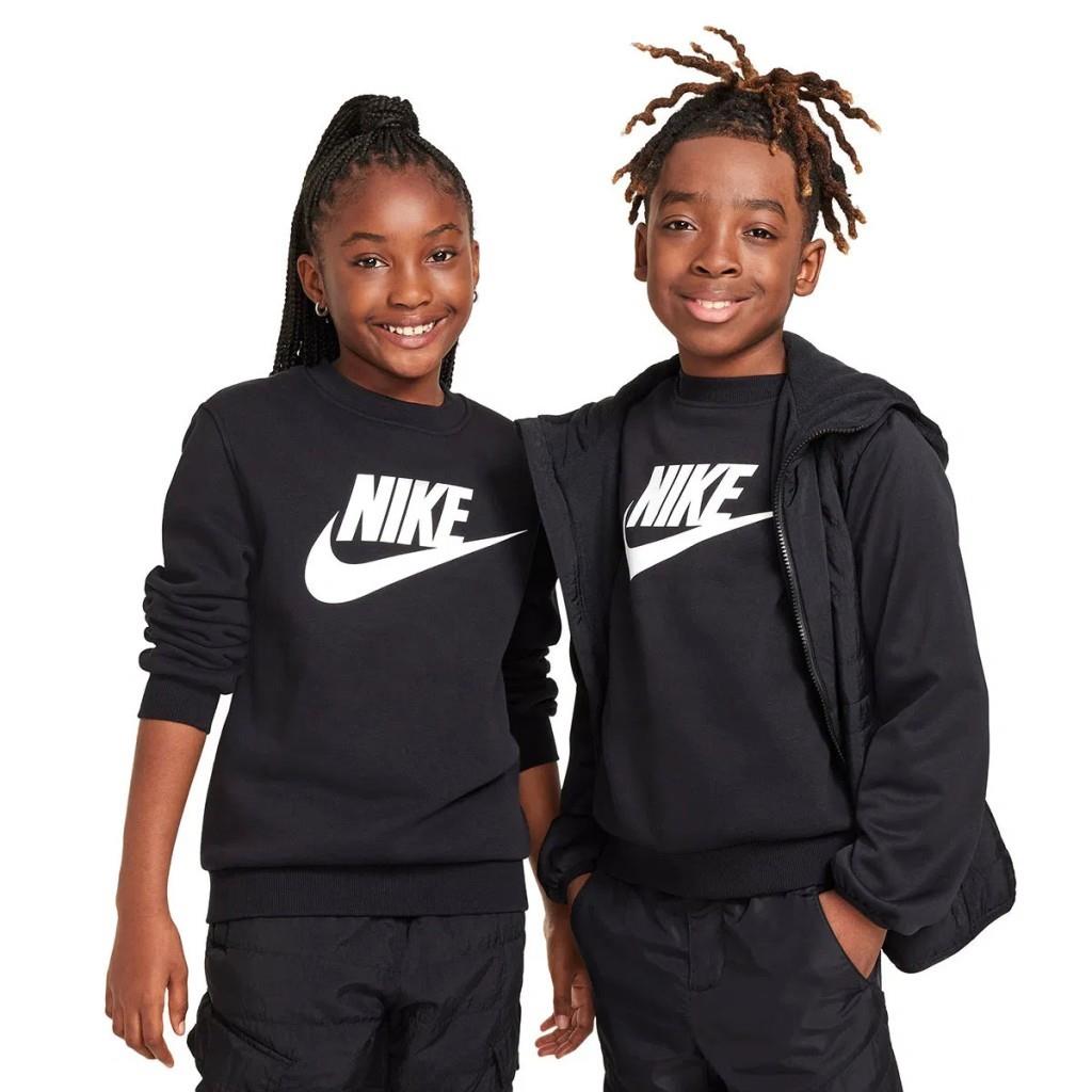Nike FD2992-010 Sportswear Club Fleece Genç Çocuk Sweatshirt'ü - Siyah