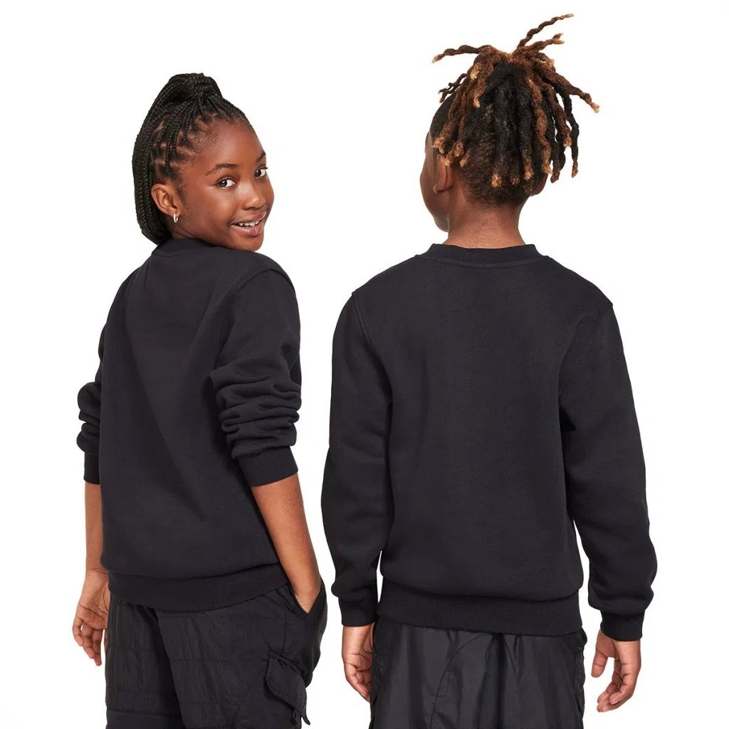 Nike FD2992-010 Sportswear Club Fleece Genç Çocuk Sweatshirt'ü - Siyah