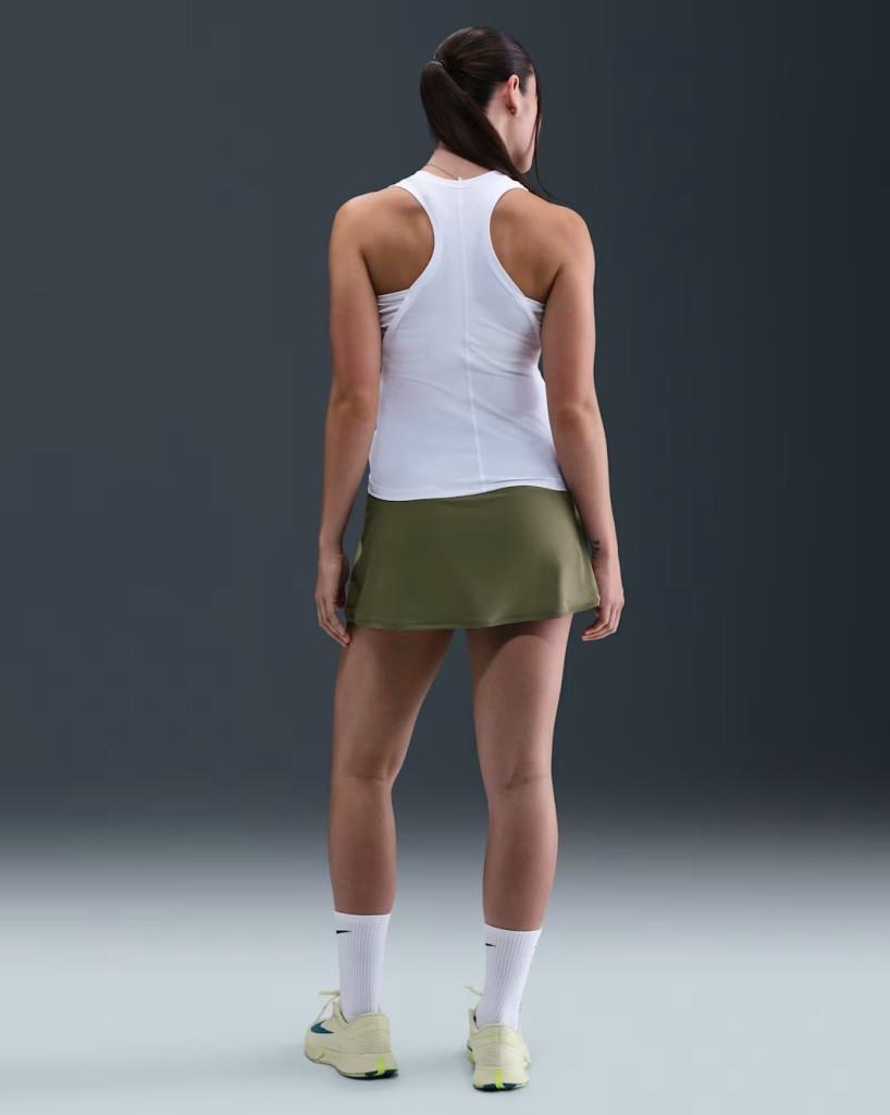 Nike FD5574-222 Victory Dri-FIT Düz Kadın Tenis Eteği - Yeşil