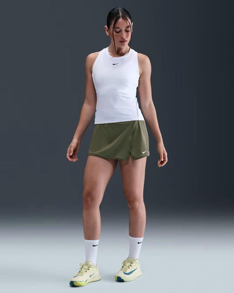 Nike FD5574-222 Victory Dri-FIT Düz Kadın Tenis Eteği - Yeşil