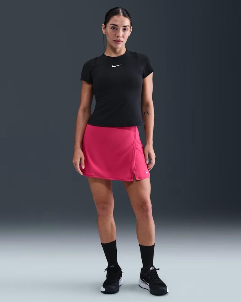 Nike FD5574-666 Victory Dri-FIT Düz Kadın Tenis Eteği - Pembe