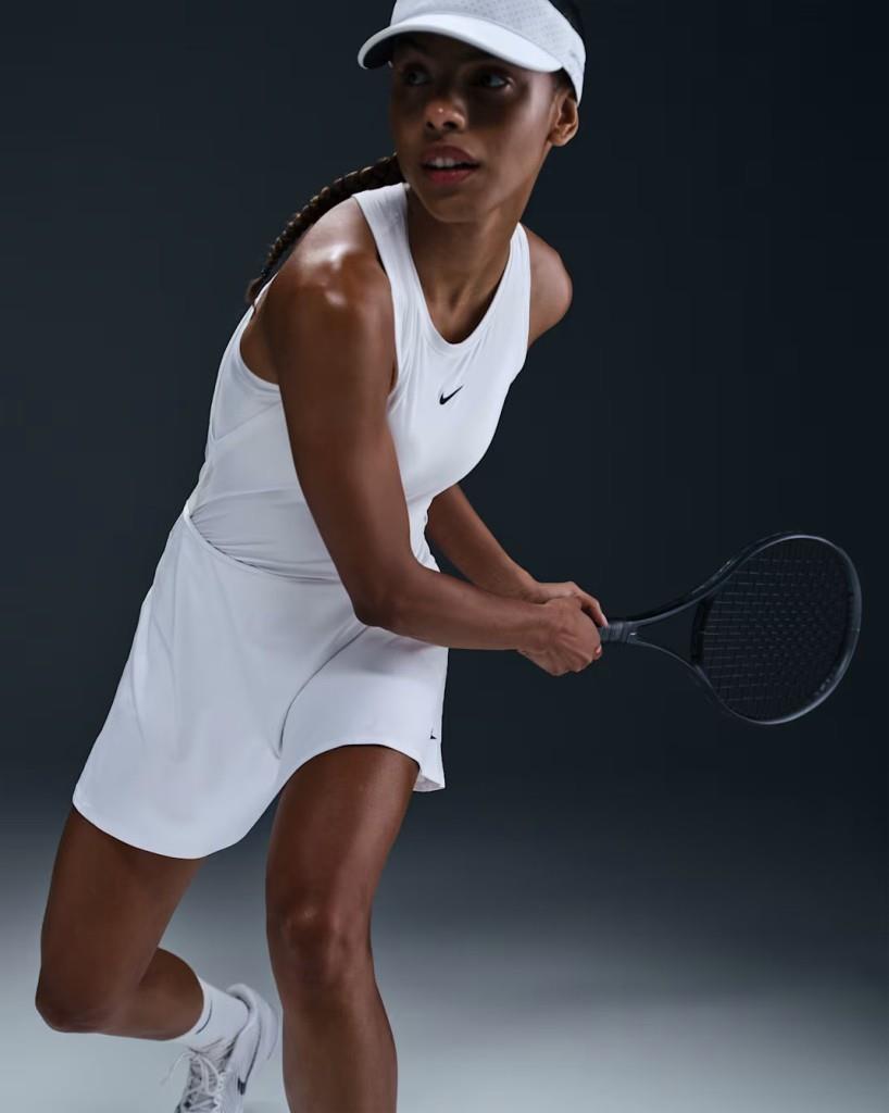 Nike FD6528-010 Victory Dri-FIT Fırfırlı Kadın Tenis Eteği - Beyaz