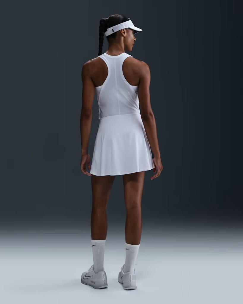 Nike FD6528-010 Victory Dri-FIT Fırfırlı Kadın Tenis Eteği - Beyaz