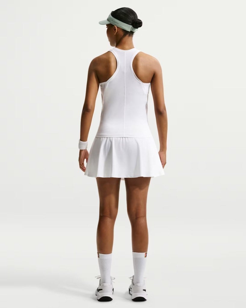 Nike FD6528-100 Victory Dri-FIT Fırfırlı Kadın Tenis Eteği - Beyaz