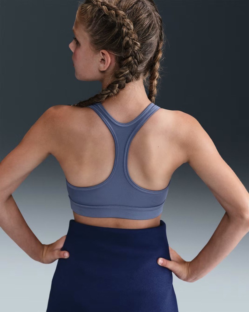 Nike FJ7161-499 Swoosh Kızlar Spor Sütyeni - Lila