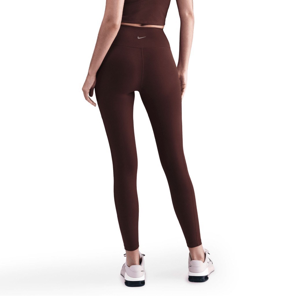 Nike FN3241-652 One Kadın Yüksek Belli 7/8 Tayt (Cepli) - Bordo