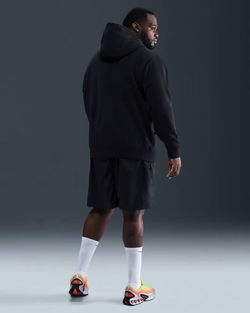 Nike FN3859-010 Club Fleece Erkek Kapüşonlu Sweatshirt - Siyah