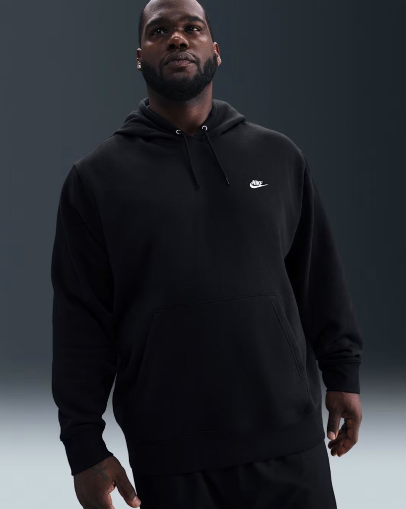 Nike FN3859-010 Club Fleece Erkek Kapüşonlu Sweatshirt - Siyah