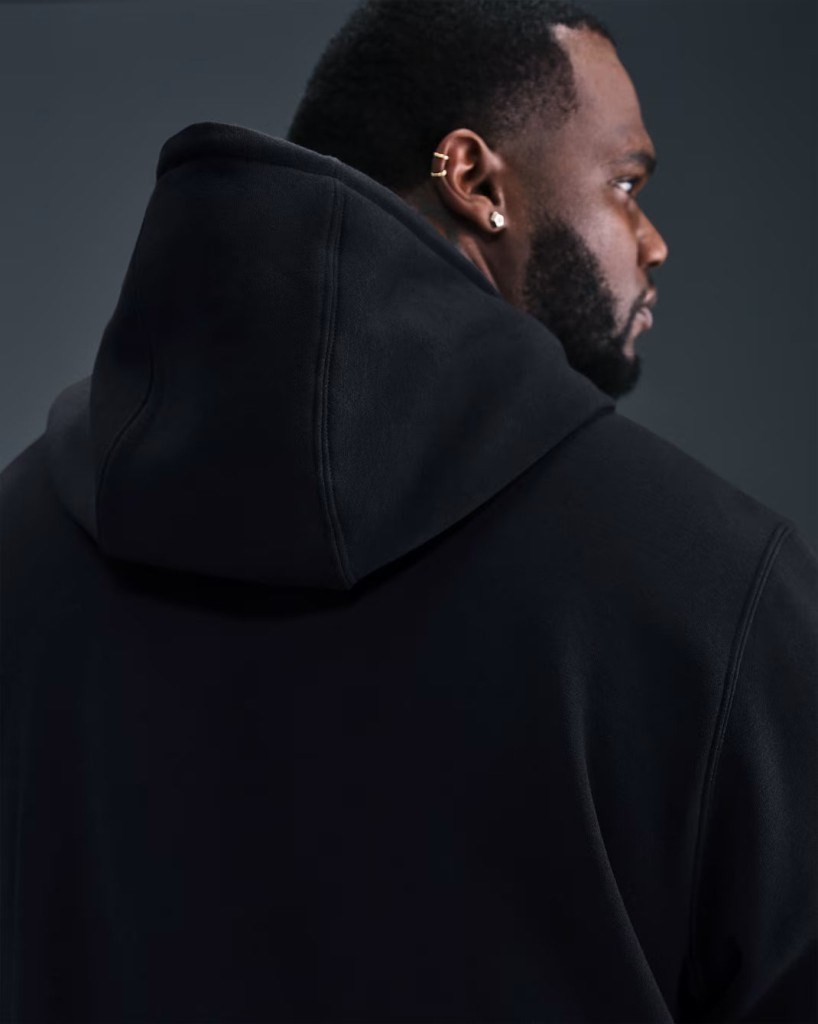 Nike FN3859-010 Club Fleece Erkek Kapüşonlu Sweatshirt - Siyah