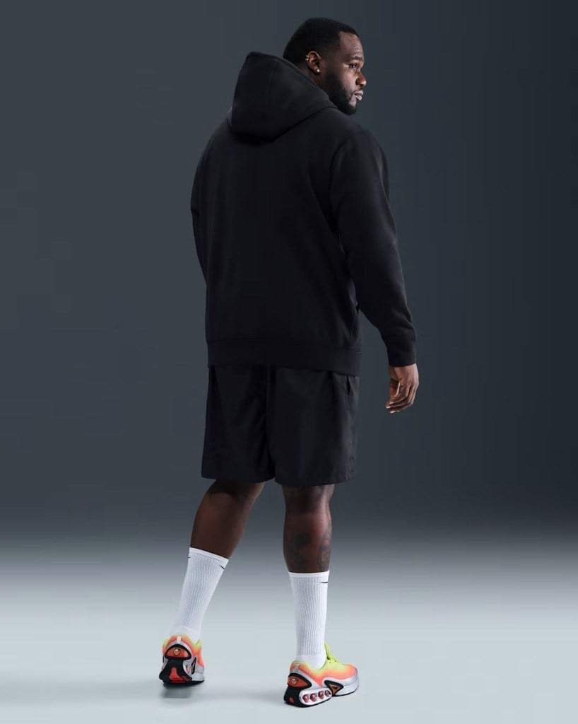 Nike FN3859-010 Club Fleece Erkek Kapüşonlu Sweatshirt - Siyah